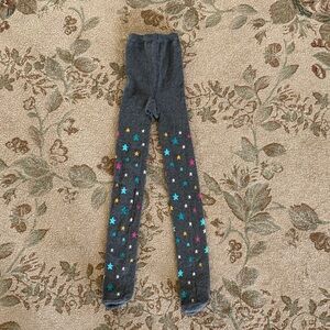 Girls Target gray and Multicolor Star Pattern Kids Tights. Never wore. Size 7-10
